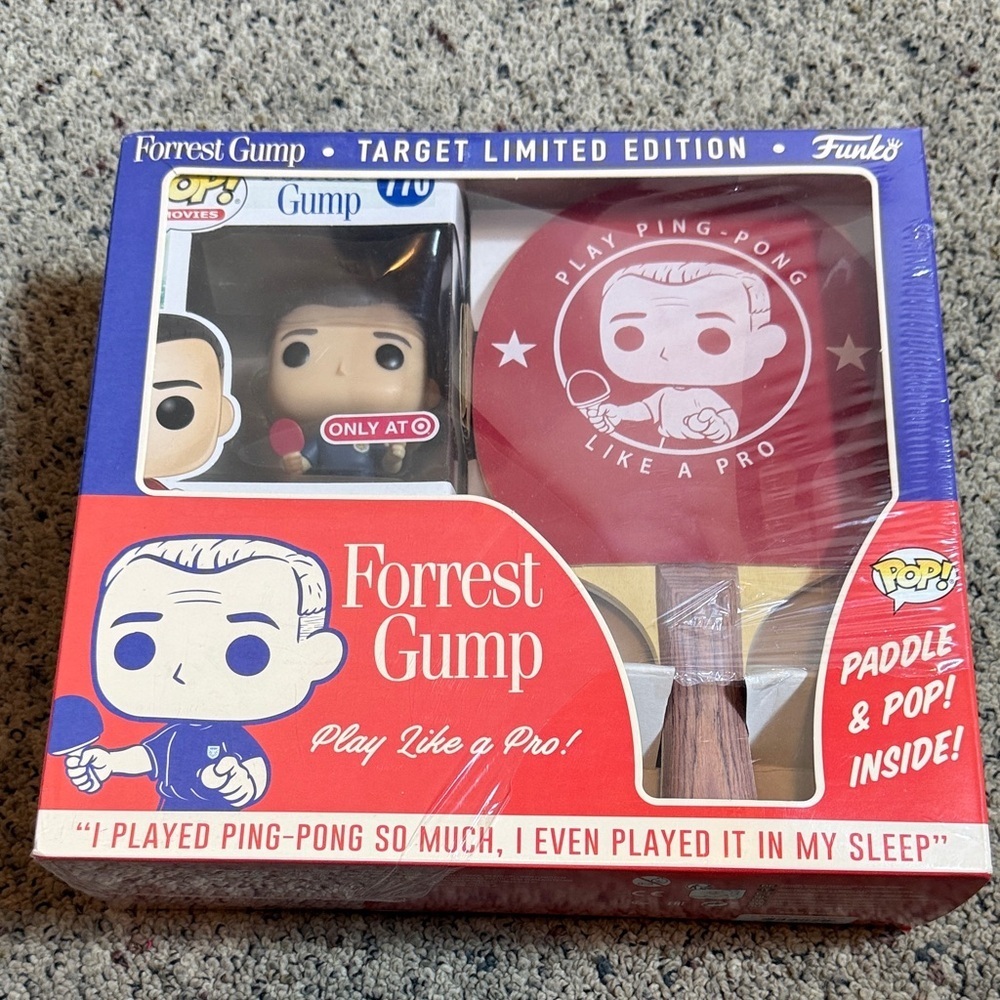 Funko Pop! Forrest Gump Ping-Pong Paddle Set - Red NEW